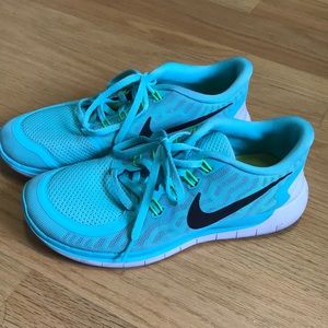 Nike Free 5.0 Running Shoes in Teal Blue